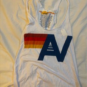 Aviator Nation White Tank Top